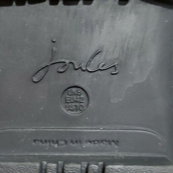 Joules Molly Welly Rubber Rain Boots in Feather Black Size 10 - Picture 15 of 16